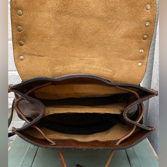 PATRICIA NASH BROWN LEATHER BACK PACK GUC - Picture 13 of 16